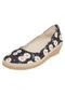 Scarpin FiveBlu Floral Preto - Marca FiveBlu