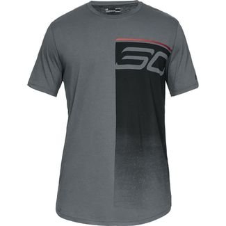 Camiseta Under Armour Camiseta Under Armour  SC30 Logo Fade Away Masculina Cinza