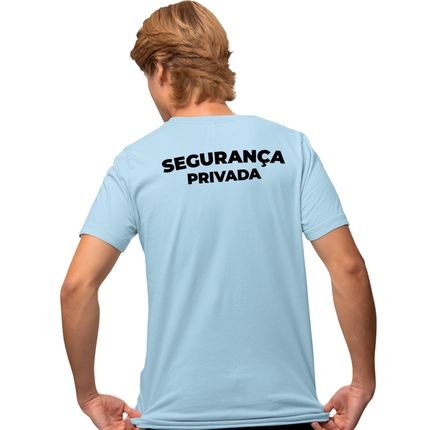 Camisa Camiseta Genuine Grit Masculina Estampada Algodão 30.1 Segurança Privada - P - Azul Bebe - Marca Genuine