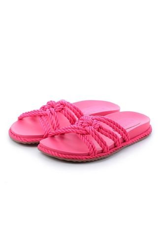 Sandália Papete Corda Damannu Shoes Samira Nati Rosa Pink