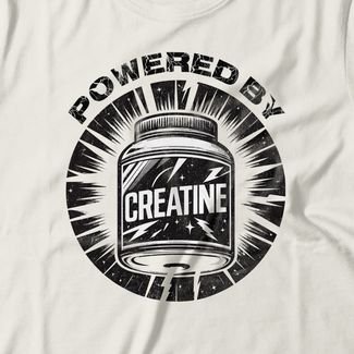 Camiseta Feminina Powered By Creatine - Off White