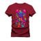 Camiseta Plus Size Unissex Algodão Macia Premium Estampada Urso Aquarela Cores - Bordô - Marca Nexstar