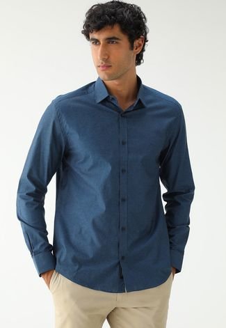 Camisa Aramis Slim Sem Bolso Azul