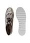 Oxford Flatform Moleca Wingtip Prata Velha - Marca Moleca