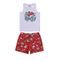 Moda de Verão Infantil de Menina Feminina com 10 Regatas e 10 Shorts em Cotton Liso e Estampados - Marca Alikids