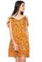 Vestido Ciganinha Fiya Lady Curto Floral Amarelo - Marca Fiya Lady