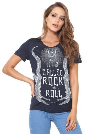 Camiseta Colcci Rock Azul-marinho