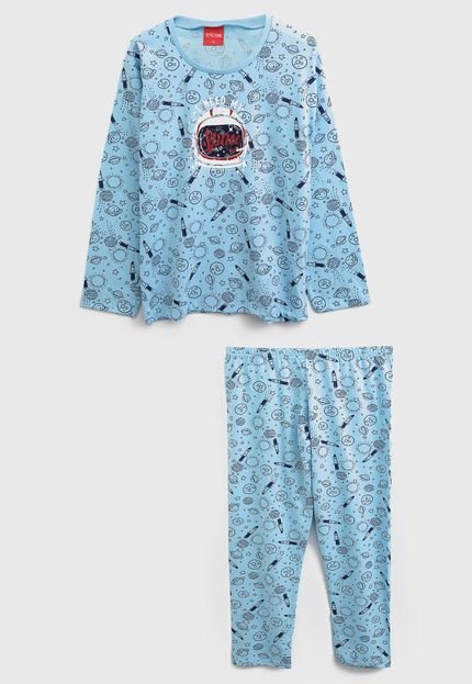 Pijama Tricae Longo Infantil Espaço Azul - Marca Tricae