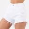 Short Jeans Feminino Hot Pant Destroyed Branco Lady Rock - Marca Lady Rock