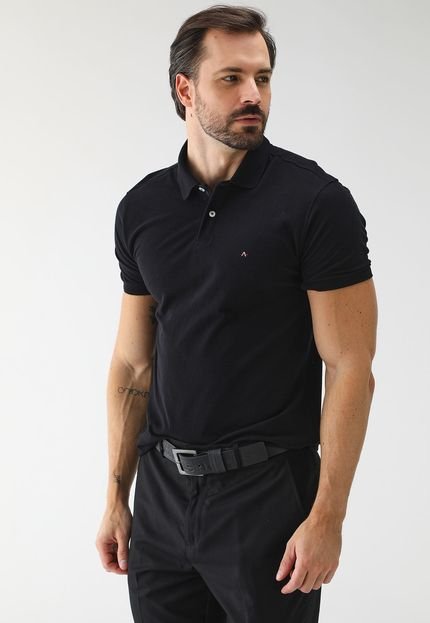 Camisa Polo Aramis Reta Mini Icon Preta - Marca Aramis