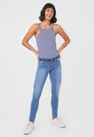 Calça Jeans Only Skinny Lisa Azul