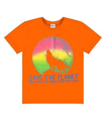 Camiseta Infantil Masculina Estampada Rovi Kids Laranja - Marca Rovitex Kids