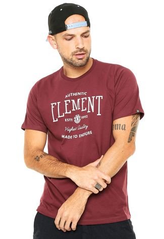 Camiseta Element Authentic Vinho