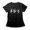 Camiseta Feminina Peace Love Rock - Preto - Marca Studio Geek 