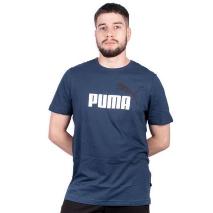 Camiseta Puma Logo Essentials Marinho - Marca Puma