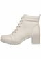 Coturno Gigil Bota Salto Grosso Baixo Off White - Marca Gigil