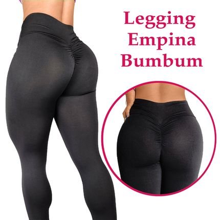 Legging Levanta Bumbum Preta Academia Feminina - Marca CR FITNESS