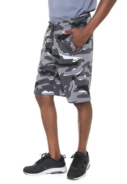 Bermuda Nike Sportswear Reta  M Nsw Clu Cinza - Marca Nike Sportswear