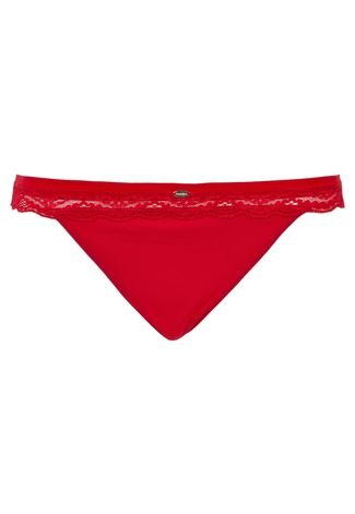 Calcinha Calvin Klein Underwear Tanga Micro Naked Vermelha