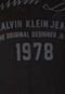 Camiseta Linho Calvin Klein Jeans Designer Preta - Marca Calvin Klein Jeans
