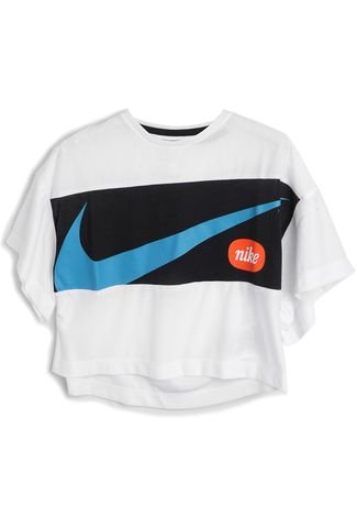Camiseta Nike Menina Logo Branca