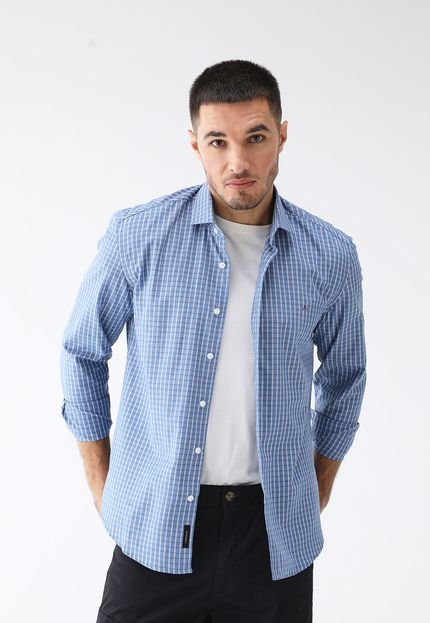 Camisa Aramis Reta Quadriculada Azul - Marca Aramis