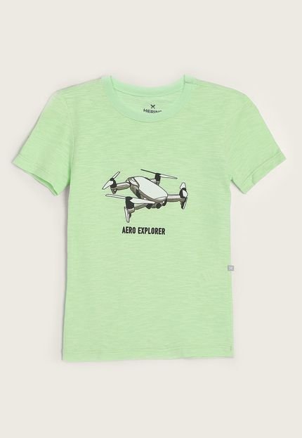 Camiseta Infantil Hering Kids Drone Verde - Marca Hering Kids