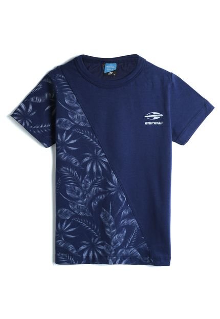 Camiseta Mormaii Menino Folhagem Azul - Marca Mormaii
