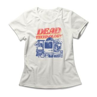 Camiseta Feminina Dead Technology - Off White