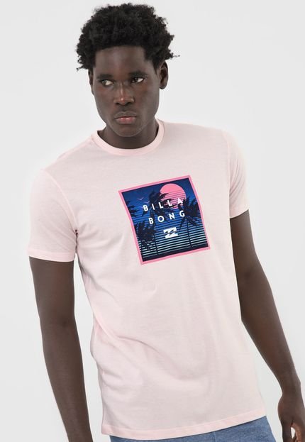 Camiseta Billabong Stacked Fill Rosa - Marca Billabong