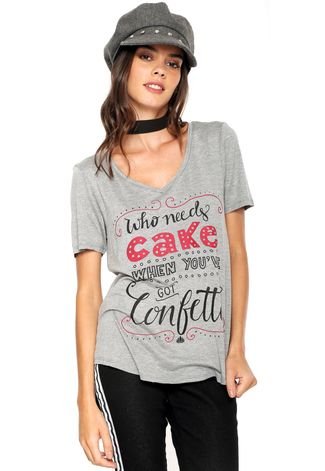 Camiseta It's & Co Cake Cinza