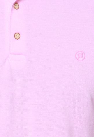 Camisa Polo Vila Romana Logo Rosa