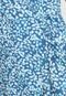 Vestido FiveBlu Curto Babados Azul/Branco - Marca FiveBlu