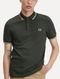 Polo Fred Perry Masculina Piquet Regular Beige Twin Tipped Verde - Marca Fred Perry