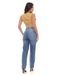Calça Jeans Wide Loose Feminina Cintura Alta Rasgos Abertura Barra 22843 Média Consciência - Marca Consciência