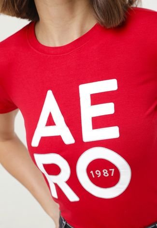 Camiseta Aeropostale Logo Vermelha - Compre Agora