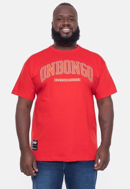 Camiseta Onbongo Plus Size Ahead Vermelha - Marca Onbongo