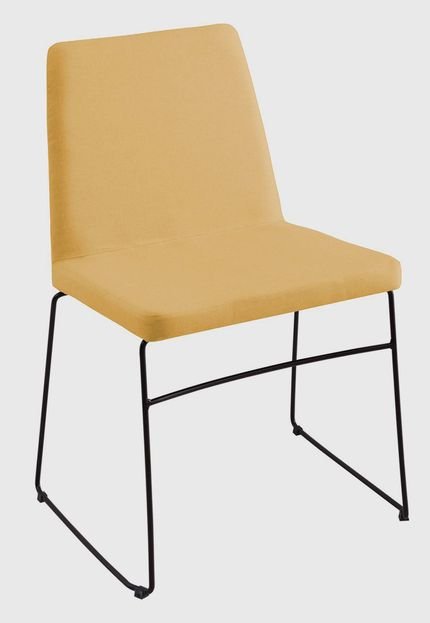 Cadeira Paris Aço T1132 Linho Amarelo Daf - Marca Daf
