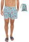 Bermuda Água Shorts Co Quadrada Listrada Mar Branca/Verde - Marca Shorts Co