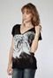 Blusa Colcci Comfort Tigre Preta - Marca Colcci