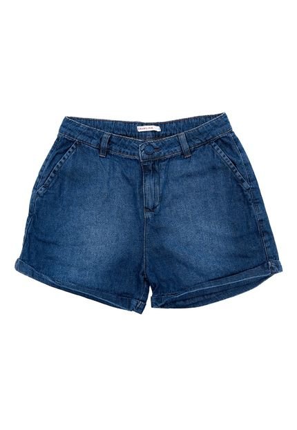 Shorts Jeans Juvenil Menina Mom Azul Azul - Marca Crawling