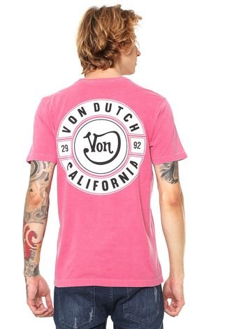 Camiseta Von Dutch Logo Rosa