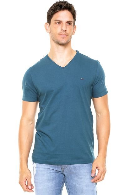 Camiseta Aramis Regular Fit Lisa Azul - Marca Aramis