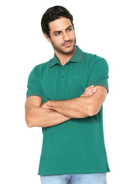 Camisa Polo Colcci Brasil Verde/Cinza - Marca Colcci
