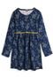 Vestido Marlan Infantil Lhama Azul-Marinho - Marca Marlan