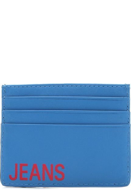 Porta Cartão Couro Calvin Klein Logo Preta/Azul - Marca Calvin Klein