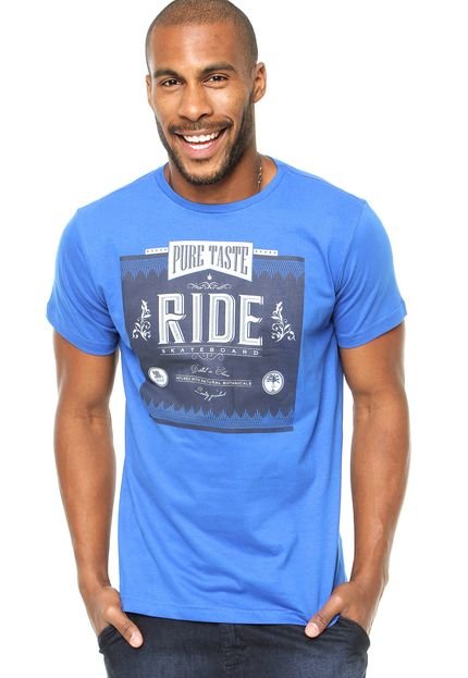Camiseta Ride Skateboard Distilled Azul - Marca Ride Skateboard