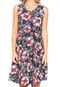 Vestido Kaliska Curto Floral Azul - Marca Kaliska