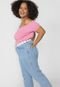 Blusa AMBER Plus Size Ombro a Ombro Rosa - Marca AMBER Curves