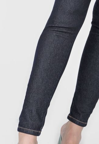 Calça Jeans Sawary Skinny Pesponto Azul-Marinho